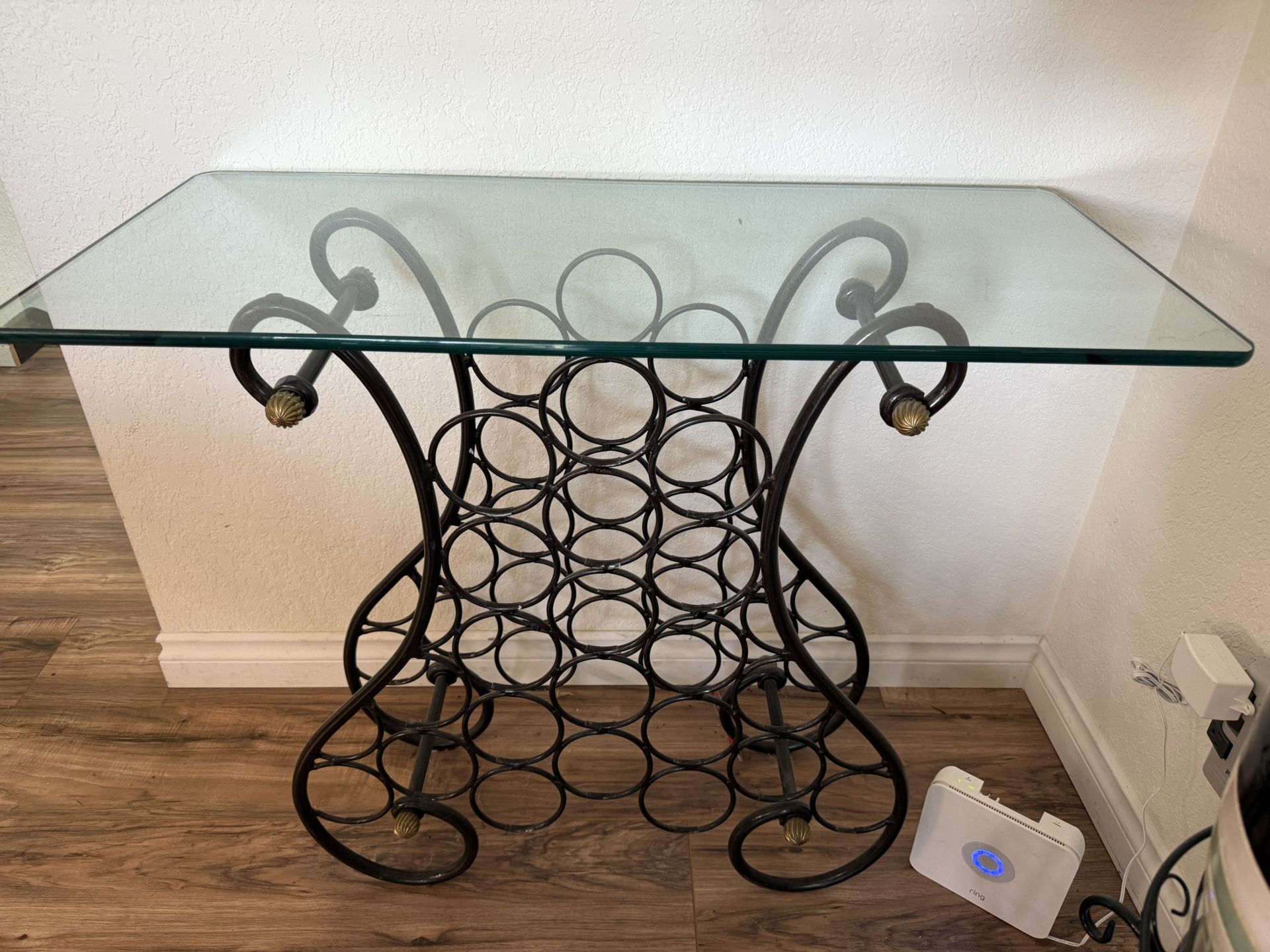 Glass Table Wine Rack