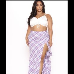 $15 Plaid Maxi Skirt 