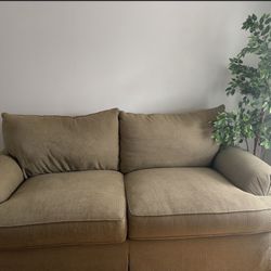 Green Beige Love Seat 