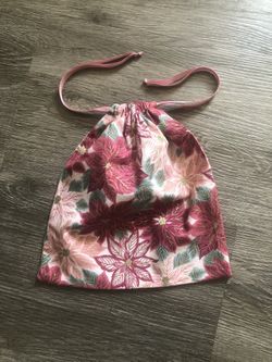 Drawstring Bag/Christmas Gift Bag/Cosmetics Bag/Travel Bag/Handmade Bag 