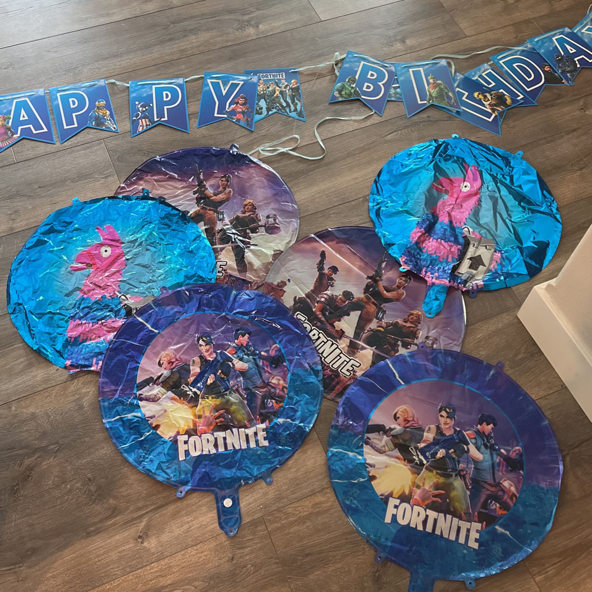 Fortnite Theme Birthday Balloons And Banner 