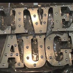 NEW light up marquee letters LIVE, LAUGH (9 Letter SIGN)