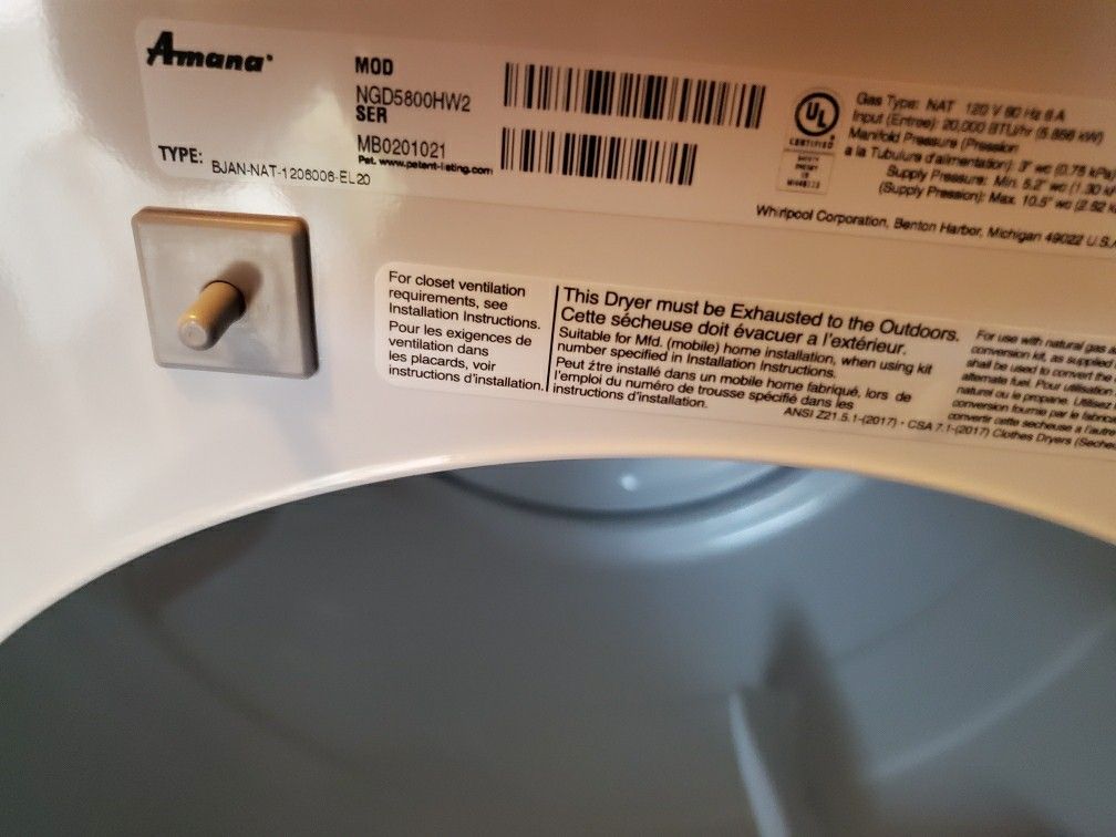 Amana Washer & Dryer