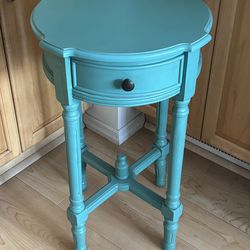 Accent Table / Round Side / End Table With Drawer