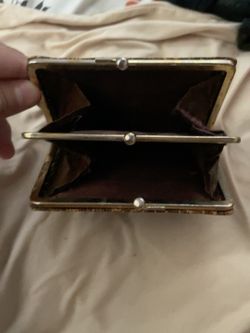 Vintage Embossed Windmill Coin Purse Wallet / Monedero , Cartera