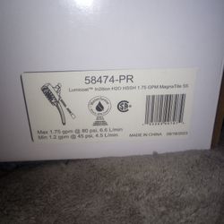 Delta  Lumicoat In2ition H20 Hssh 1.75 Gpm Magnatite 5s