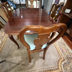Cherry Wood Table With Chairs 4-6