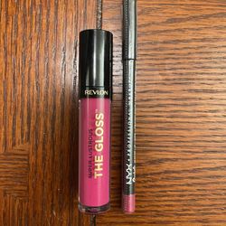 Revlon Super Lustrous Lip Gloss And NYX Lip Liner Set