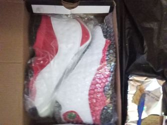 Jordan retro 13's red white and blue size 8