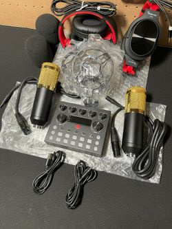 Podcast Equipment Bundle, BM-800 Condenser W/ Voice Changer, Recording Studio Package - Podcast Microphone Bundle for Laptop, Streaming/Live Broadcast