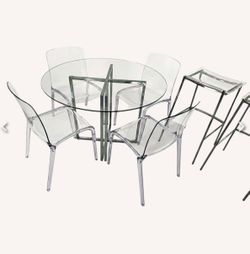 Glass & Acrylic Dining Set