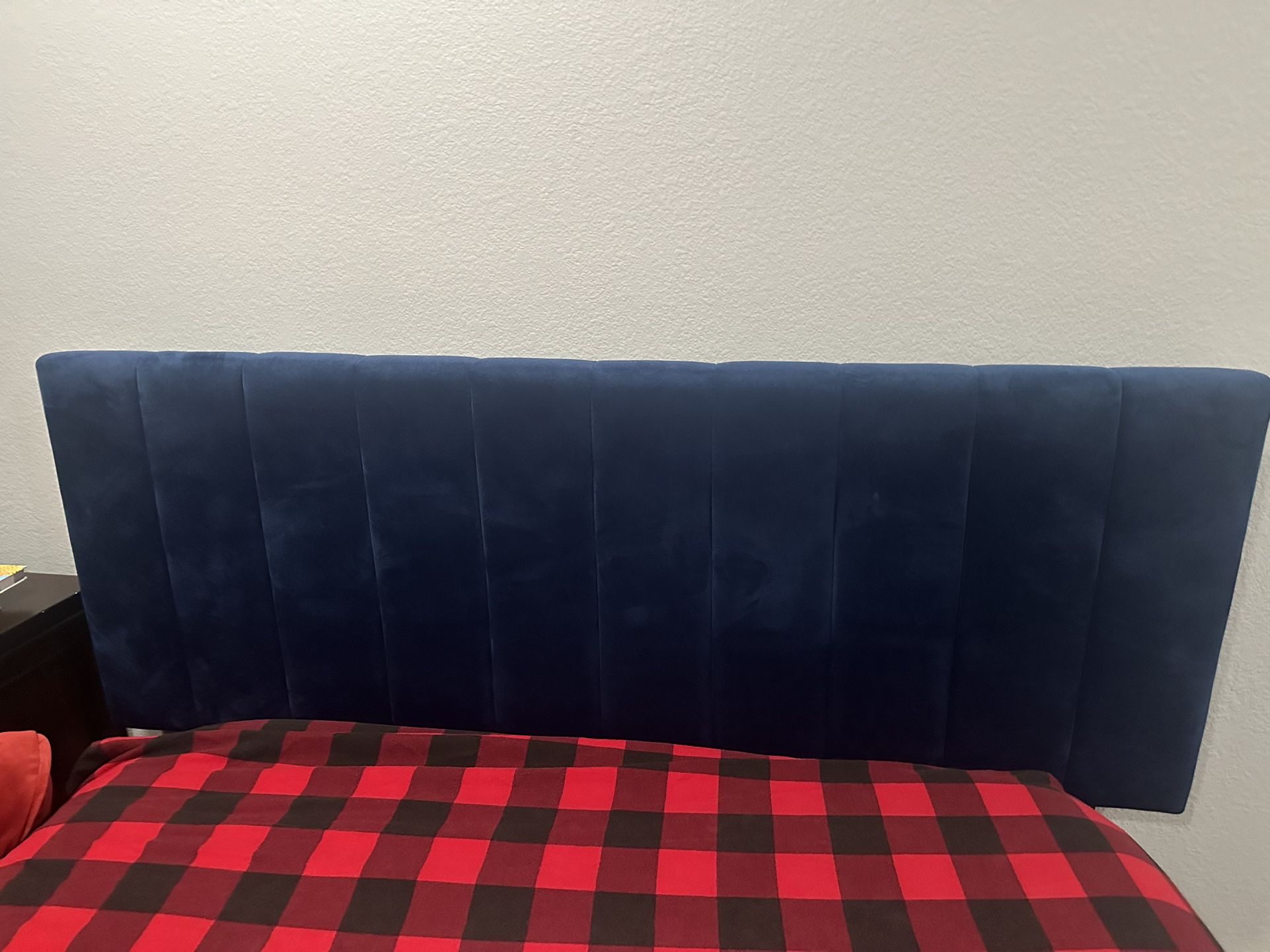 Bed. Full Size Headboard, Bench, Inc Mattress Box Spring Bed Frame 
