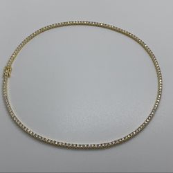 18kgold Plated Moissanite Chain Papers Included 3mm 