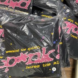 Spider Worldwide Black Pink Sweats & Hoodie