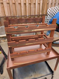 Vintage cherry wood Wine rack