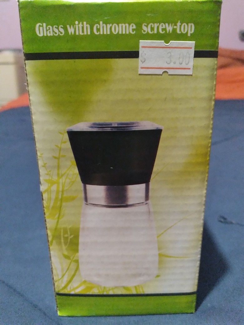 Glass With Chrome Screw-top