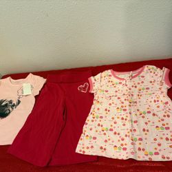 Brand New Outfit Set - Girls Size 3T - 2 Tops & Capri Pants - Simi valley
