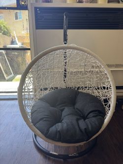 White Egg Hammock Pet Chair