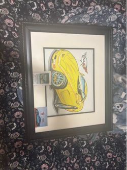 Vintage corvette painting