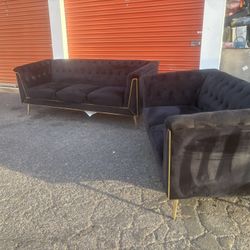 Black And Gold Velvet Couches