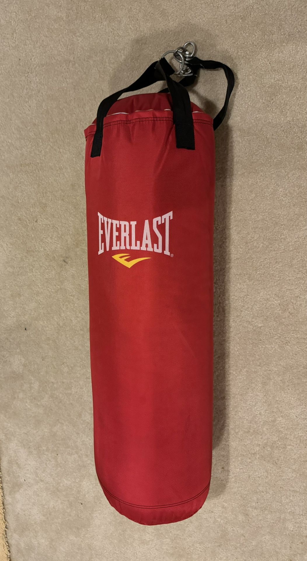 Red Everlast punching bag