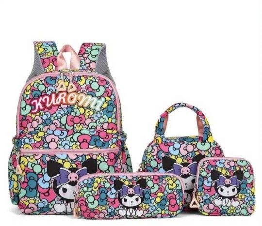 KUROMI Backpack 4 piece set