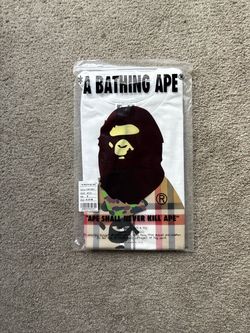 White Burberry x bape shirt M