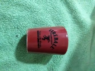 Fireball Shot Glass Red Ceramic.Lettwr L