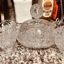 HOFBAUER Cream/Sugar Set & Butter/Cheese Dish