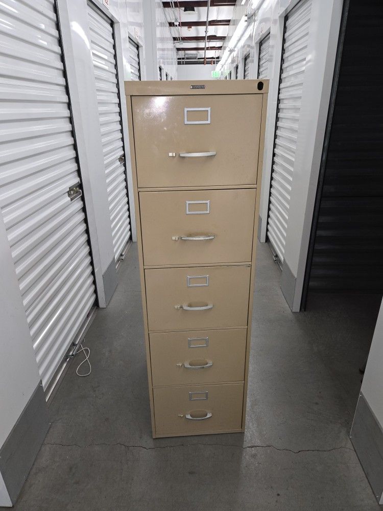 All Metal Old School Filing Cabinet For Sale.
