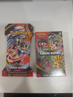 1 Pokemon Mega Evolution Chaos Rising Booster Bundle Box and 1 Booster Packs