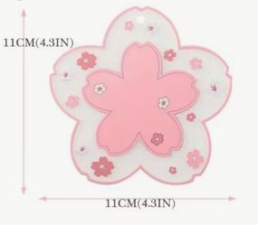 4 Sakura Coasters (2 pink 2 white)