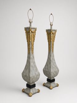 Vintage Neoclassical Floor Lamps – Hollywood Regency Style 60” Tall