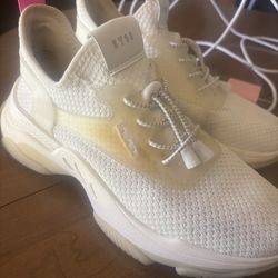 Steve Madden White Tennis Shoes, Size 9