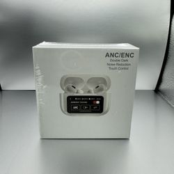 Active Noise Cancelling Wireless Bluetooth A9Pro Earbuds with Colour Touch Screen