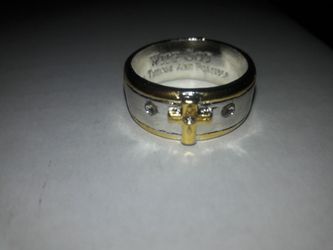 TWO TONE STAINLESS STEEL RING
