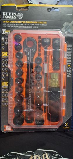 Klein Tools 28-Piece Knect Pass-Through Impact Socket Set