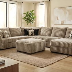 Oversized Sectional With Ottoman 