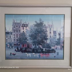 Michel Delacroix "Le Square" Color Lithograph Print