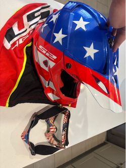 Dirtbike Helmet and Goggles with bag