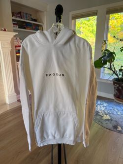 District White Exodus Hoodie Size Large