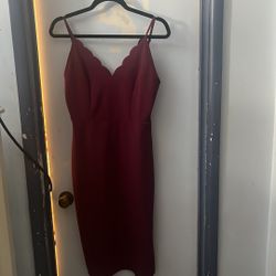 Form Fitting Socialite Burgundy Dress