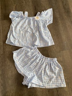 Girls blue flower shirt and shorts size 4t by kids headquarters #16