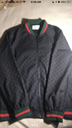 Black Gucci Bomber Jacket With Reduced Monogram