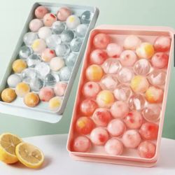 New 3D Round Ice Cube Tray with Lid Plastic Diamond Style Ice Mold Refrigerator Spherical DIY Moulds Ice Ball Maker Kitchen   Features: The ball ice t