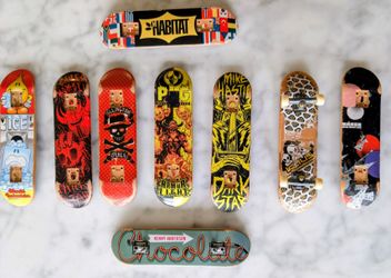 Set 9 Retro Design Tech Deck Skateboard Fingerboards Baker Dark Star Chocolate