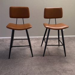 Leather Brown Bar Stools