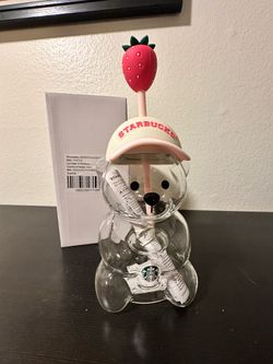 Starbucks Bearista Glass Pink Drink
