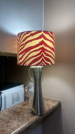 Table Lamp with Zebra Print Shade