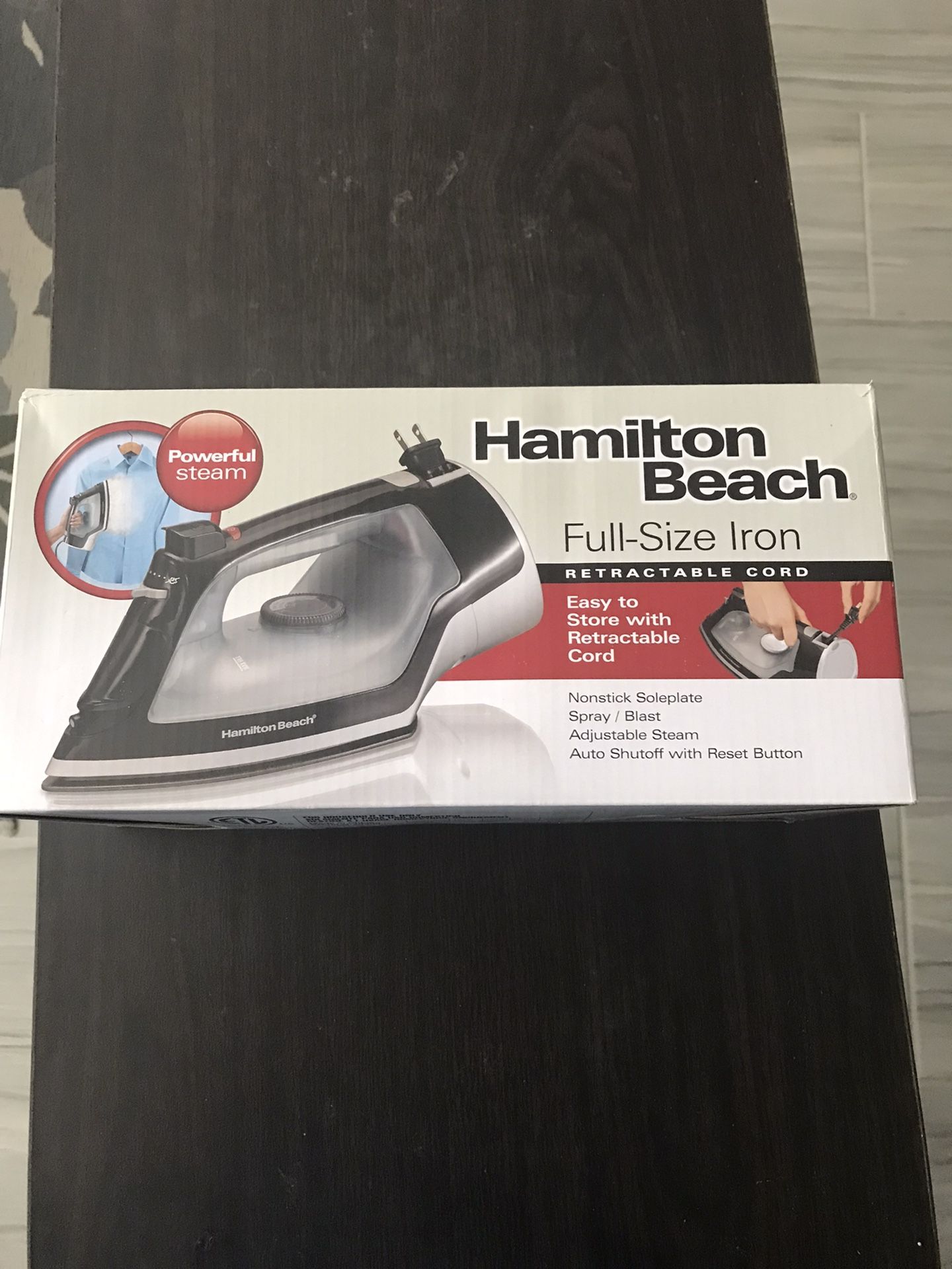 Hamilton Beach Steam Iron Retractable Cord